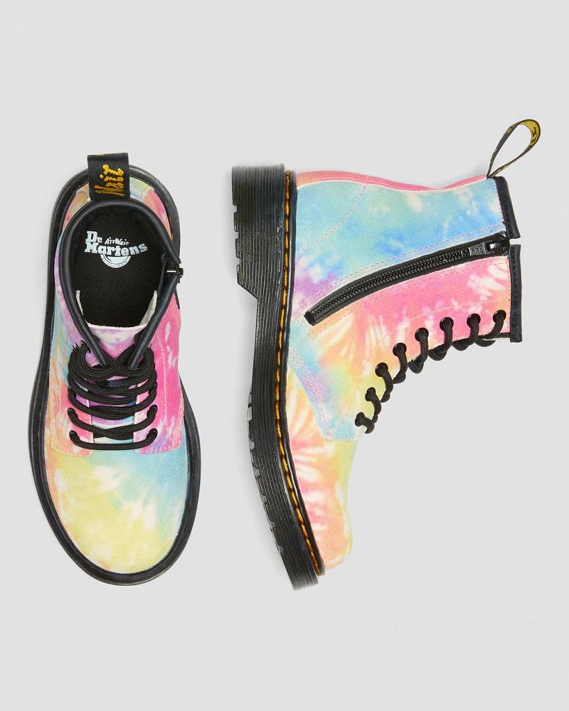 Dr Martens Junior 1460 Tie Dye Snørestøvler Børn Flerfarvede | DK 689MQZ